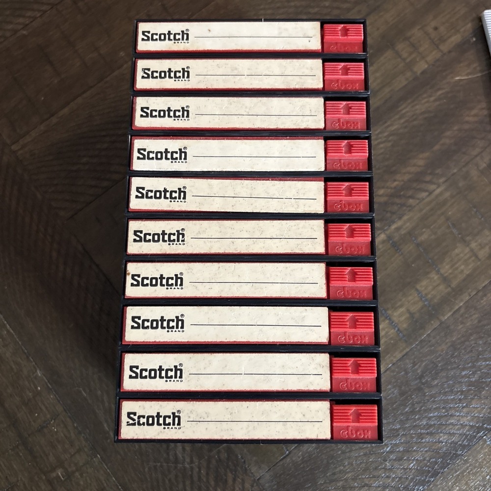 VTG Scotch 3M C-Box Cassette Tape Storage Stackable Spring closure Reel Cassette
